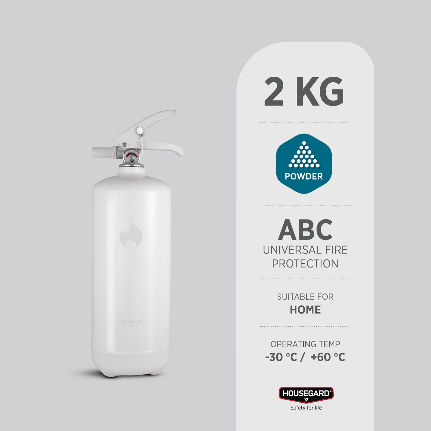 ABC vit pulversläckare 2kg